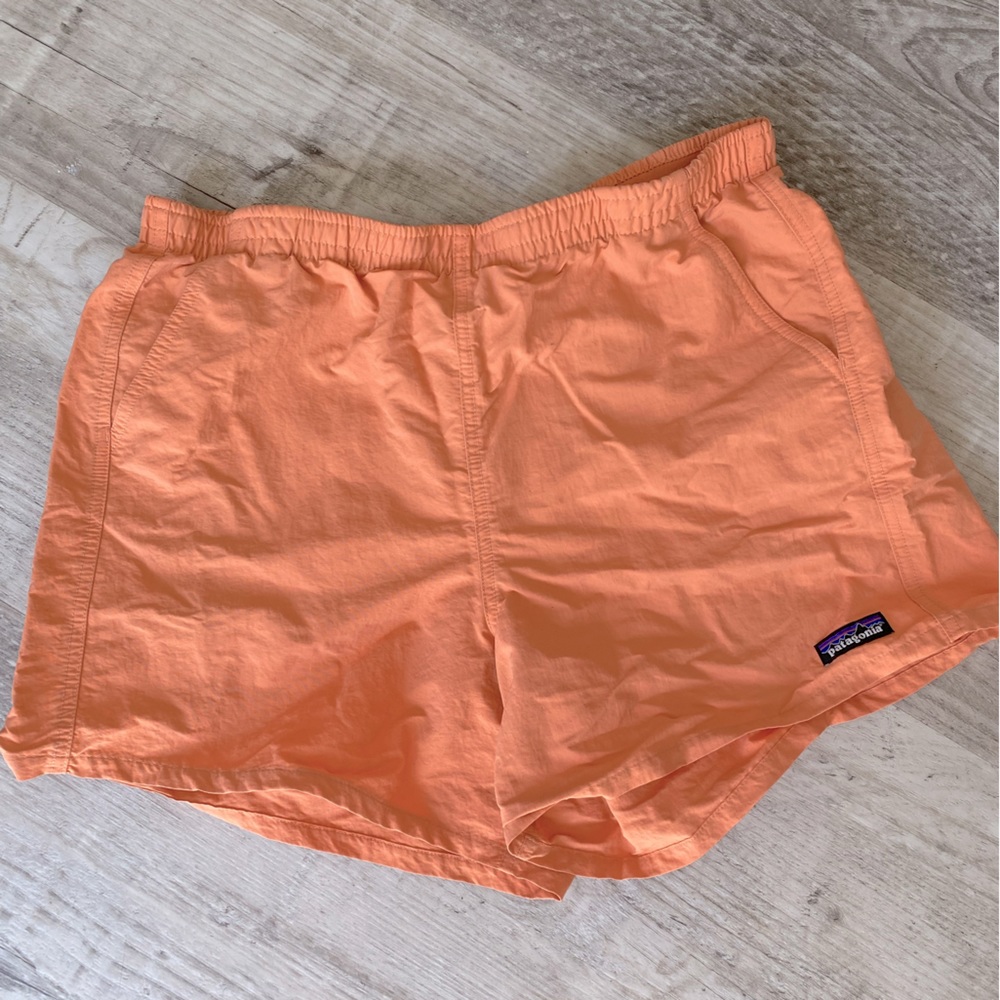 Patagonia Orange Nylon Shorts Size L